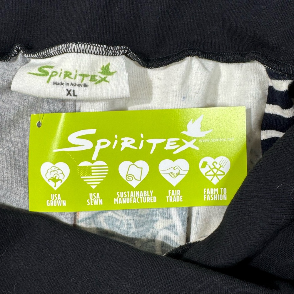 Boutique USA made, Spiritex Upcycled Gypsy Graphic Cotton Skirt Sz XL - Picture 11 of 13